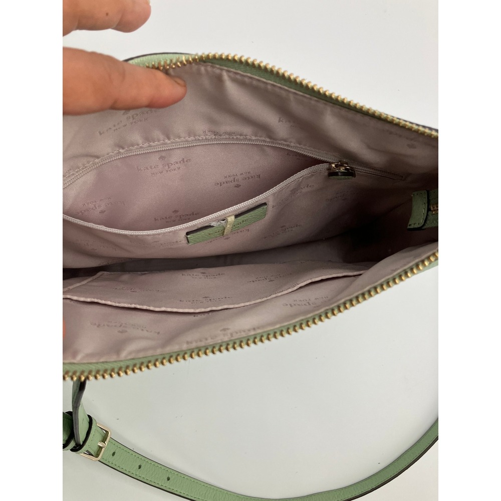 Kate Spade Mint Green Pebbled Leather Crossbody Bag Gold Hardware PXRU7507 - Picture 5 of 8